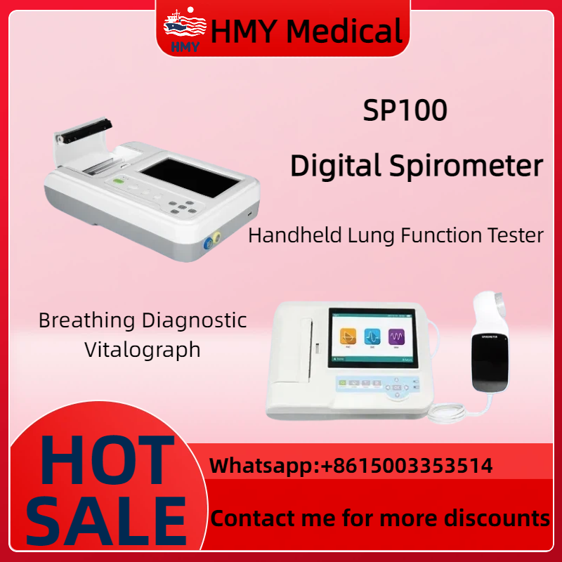 Spirometer Lung Function - コンテック SP100 ハンドヘルドスパイロメーター 肺機能検査器 呼吸診断装置 (FVC、VC、SVC、MVVをサポート)