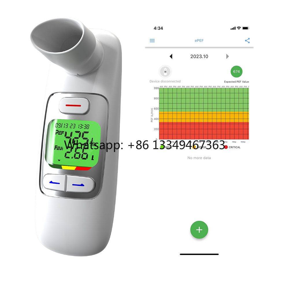 Spirometer Lung Function - 医療用Bluetooth肺機能検査携帯型スパイロメーター機器デジタルスパイロメーター