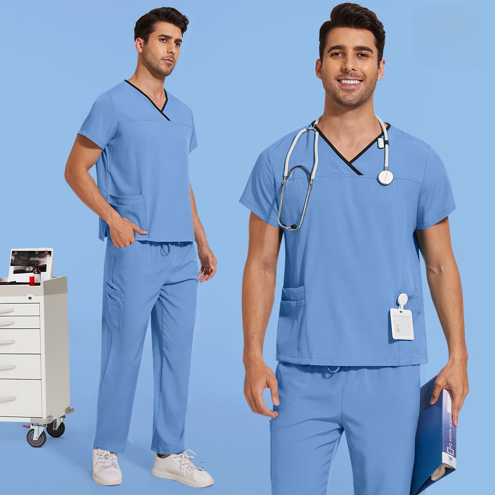 Medical Lab Coats - 薄手の半袖手術室手術用作業服医師手洗いスーツ医療スタッフ白衣ポリエステル素材