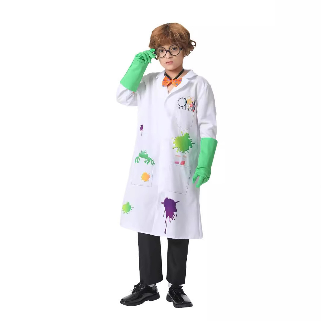 Medical Lab Day - ハロウィン子供の日科学者親子コスチュームラボ白衣ステージパフォーマンス衣装