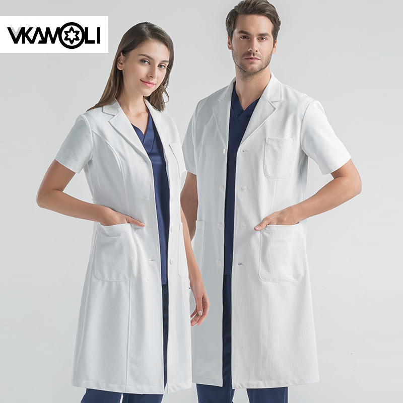 高品質アンチズー生地白衣長袖歯科医服美容院医師服作業服白衣 - Medical Lab Coats のレビューと価格