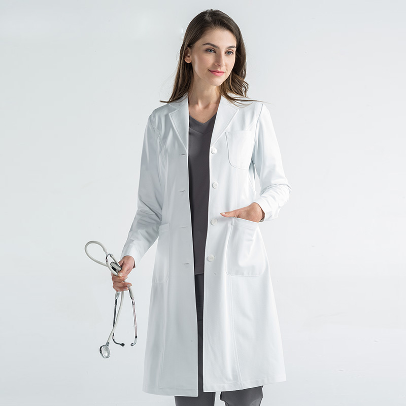 高品質アンチズー生地白衣長袖歯科医服美容院医師服作業服白衣 - Medical Lab Coats のレビューと価格