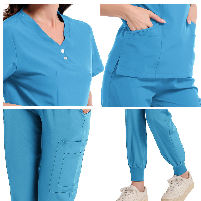 白衣臨床作業服医療スクラブ制服女性看護師医師クリニック作業服 - Medical Lab Coats のレビューと価格