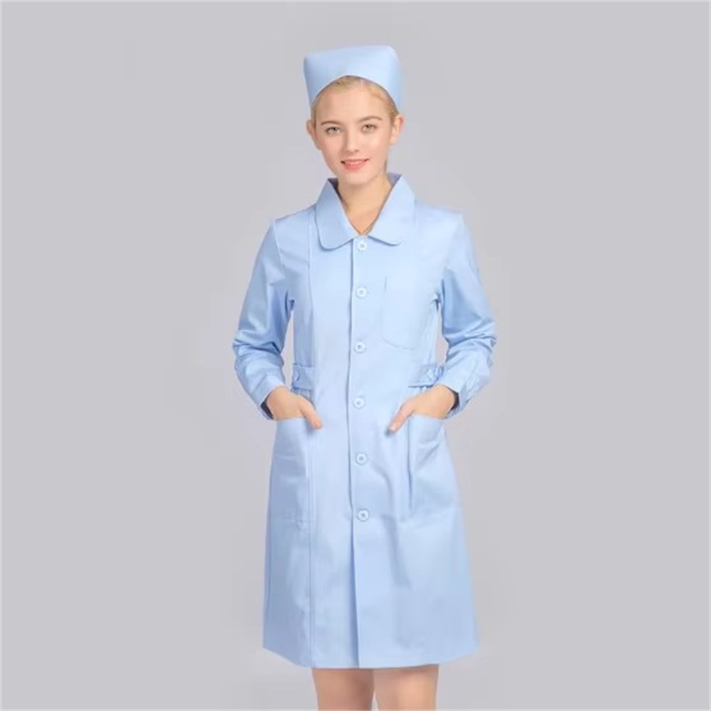 新しい純粋な綿通気性白制服コート研究室作業服美容院制服歯科ケ - Medical Lab Coats のレビューと価格