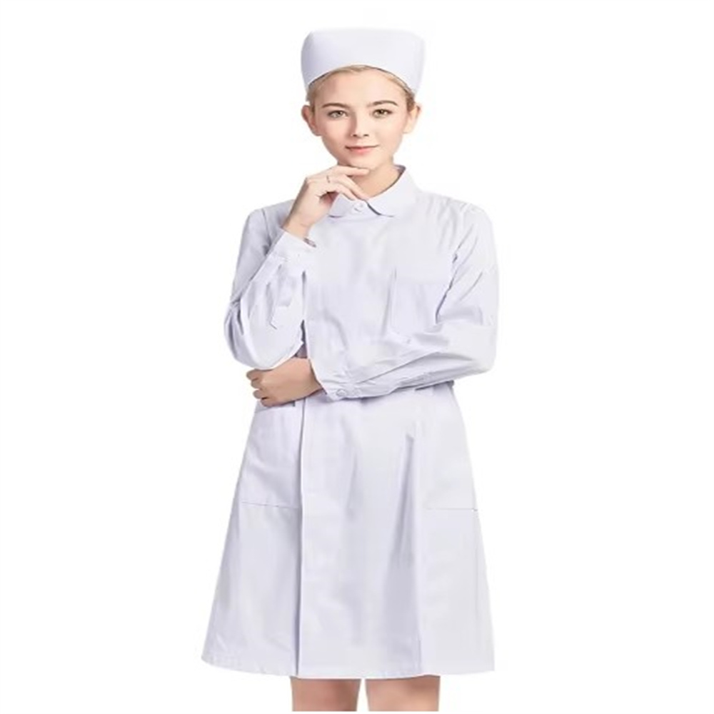 新しい純粋な綿通気性白制服コート研究室作業服美容院制服歯科ケ - Medical Lab Coats のレビューと価格