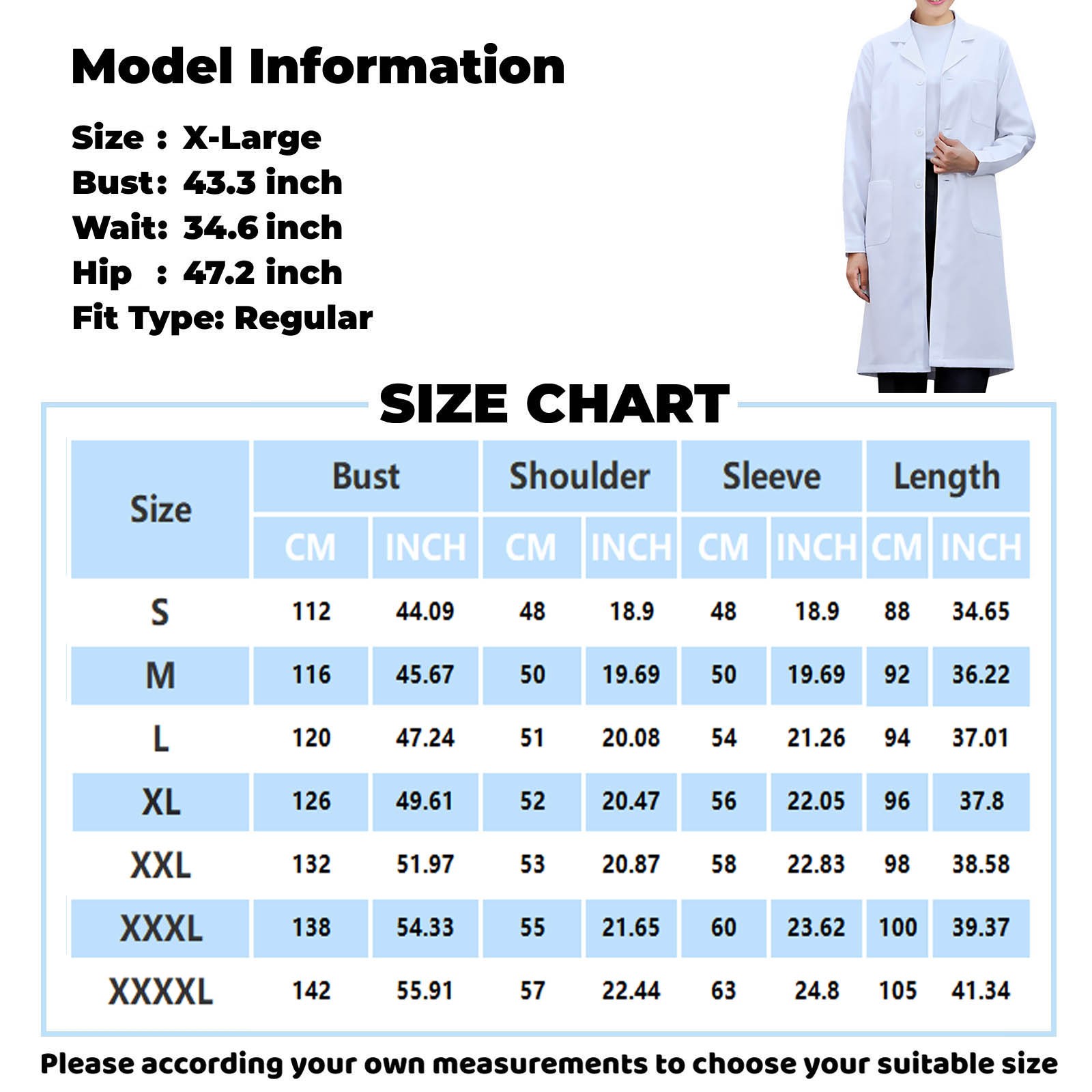 白衣女性男性学生化学ヘルスケア専門家ナース長袖ドクターワーク - Medical Lab Coats のレビューと価格
