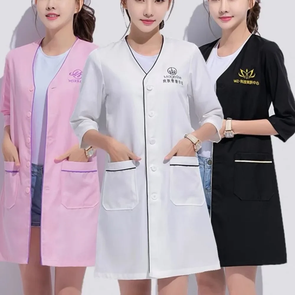 カスタムロゴ入り美容ユニフォーム、美容師、スキンマネージャー - Medical Lab Coats のレビューと価格